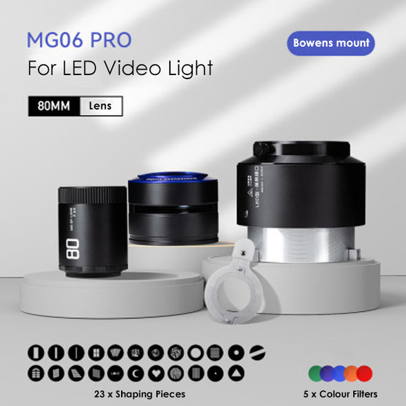 Fotolux FOT-MG06-L Optical Snoot Gobo Spot Light Kit for LED Light (Bowens Mount)
